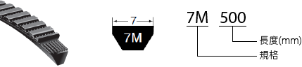 7M 型號表示示意圖